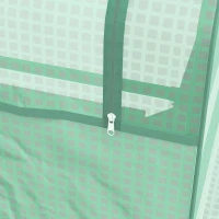 Outsunny Metal Planter Box with Cover, Raised Garden Bed with Greenhouse, for Herbs and Vegetables, Green and Dark Grey(m-8)