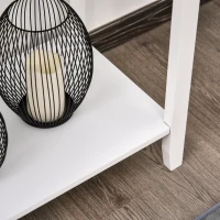 HOMCOM Konsolentisch Flurtisch Beistelltisch mit 2 Schubladen Sideboard Eingang Massivholz 80 x 40 x 75 cm(m-9)