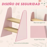 AIYAPLAY Taburete para Niños de 2 Peldaños Torre de Aprendizaje para Niños de +3 Años para Baño Cocina Librería Dormitorio Rosa(m-6)