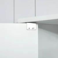 kleankin Spiegelschrank Badezimmerschrank Badschrank Hängeschrank Badmöbel Wandschrank Mehrzweckschrank mit Regale Glas Weiß 55 x 17,5 x 60 cm(m-7)