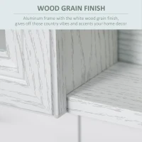 kleankin Bathroom Mirror Cabinet with Shelves, Wall Mounted Bathroom Cabinet with Aluminium Frame and Single Mirrored Door, 80cm x 12.5cm x 70cm, White(m-8)