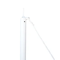 Outsunny Mât de Fixation pour Voile d'ombrage - Poteau pour Voile d'ombrage - démontable 3 Parties - Hauteur réglable, Accessoires fournis - Ø 2,5 cm x 3H m - métal Blanc(m-7)