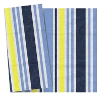 Outsunny Reversible Outdoor Rug, Waterproof Plastic Straw Mat for Backyard, Deck, RV, Picnic, Beach, Camping, 121 x 182 cm, Dark Blue and Yellow(m-8)