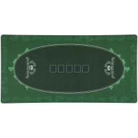 SPORTNOW Professional Poker Mat, Six-Player Water-resistant Poker Table with Felt Surface, Carry Bag, Green(m-11)