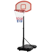 HOMCOM Portable Basketball Stand 175-215cm Adjustable Height Sturdy Rim Hoop w/ Large Wheels Stable Base Net Free Standing(m-11)
