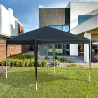 Outsunny Carpa Plegable 3x3m de Jardín Cenador Gazebo para Patio Fiesta Boda Barbacoa con Bolsa(m-2)