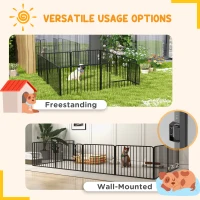 PawHut 60cm 8 Panels Heavy Duty Dog Pen, Pet Playpen for Indoors, Outdoors, Small Dogs(m-6)