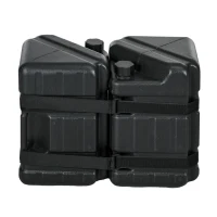 Outsunny Lot de 4 pieds de tonnelle pop-up remplis d'eau ou de sable en PEHD avec poignées intégrées et sangles, noir(m-9)