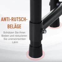 HOMCOM Fitness-Trampolin, Trampolin für Kinder und Erwachsene, Gartentrampolin, Stahl+Kunststoff+EVA, Orange+Schwarz, 122 x 122 x 122-138 cm(m-7)