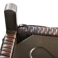 Outsunny Rattan Garden Coffee Table, 55.5 cm Square Wicker Patio Side Coffee Table with 4 cm Umbrella Hole, Metal Bottom and Slatted Top for Outdoor, Balcony, Brown(m-8)