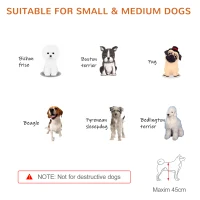 PawHut Freestanding Dog Gate, Foldable Pet Fence, Indoor Wood Barrier, Stair Gate with Support Feet, for Doorway, Hallway, Small and Medium Dogs, 69H x 104-183 cm, Blue-grey(m-7)