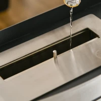 HOMCOM Camino Bioetanolo in Acciaio Inox, 3h di Combustione con Serbatoio 1.5L e Copertura 25m², 45x18x17 cm, Argento(m-8)