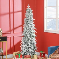HOMCOM 6ft Snow-Covered Unlit Artificial Christmas Tree(m-2)
