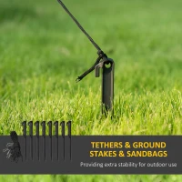 Outsunny 5.6ft Inflatable Santa Claus Motorcycle Decoration(m-7)