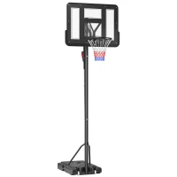 SPORTNOW Height Adjustable Basketball System, Freestanding Basketball Hoop and Stand w/ Wheels, 2.35-3.05m(m-10)
