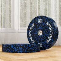 SPORTNOW Olympic Weight Plates with 5cm Holes, for Weight Lifting, 2 x 20KG(m-7)