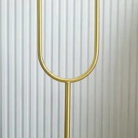 HOMCOM Lampadaire métal Lampadaire sur pied salon doré avec 2 Têtes abat-jours globe blanc verre dépoli - 25W - 33 x 25 x 155,5 cm(m-9)