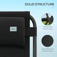 Outsunny Zero Gravity Lounger Chair, Folding Reclining Patio Chair with Padded Seat, Cup Holder, Soft Cushion and Headrest for Poolside, Camping, Black(m-6)