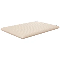 Outsunny Double Inflatable Mattress, with Built-In Pump - White(m-11)