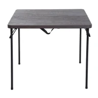 Outsunny Klapptisch Campingtisch Koffertisch tragbar, Metall+Kunststoff, Kaffeebraun, 86x86x71,5cm(m-10)