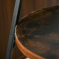 HOMCOM Garderobenständer im Skandidesign, Kleiderständer, 7 Kleiderhaken, Schwarz + Braun(m-7)