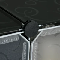 HOMCOM Meuble de rangement à chaussures modulable 6 cubes rectangulaires empilables - noir(m-7)