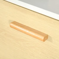 HOMCOM Mobiletto Multiuso con 3 Ripiani Aperti e Cassetti, Mobile per Soggiorno, Cucina, Ufficio in Legno Bianco, 60x40x100cm(m-8)