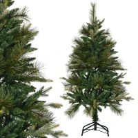 HOMCOM Sapin arbre de Noël artificiel 120 cm 260 branches + support pied vert(m-1)