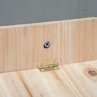 Outsunny Nistkasten 2er-Set für kleine Vögel 15 cm × 14 cm × 30 cm Tannenholz Natur(m-7)