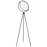 HOMCOM Stehlampe mit LED um 350 Grad verstellbar Stehleuchte Lampe Industrielle Standlampe ABS Schwarz 60 x 60 x 163 cm(m-10)