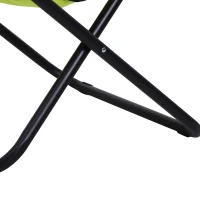 Outsunny Loveuse Fauteuil Rond de Jardin Fauteuil Lune papasan Pliable Grand Confort 80L x 80l x 75H cm Grand Coussin fourni Oxford Jaune Fluo(m-9)