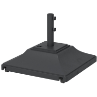 Outsunny Parasol Base 60kg Fillable with Wheels Black