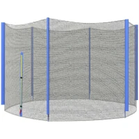 SPORTNOW Filet de remplacement pour trampoline, filet de sécurité avec 1 porte zipée pour trampoline Ø 244 cm et 6 poteaux(m-10)