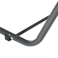 Outsunny Lettino Prendisole Reclinabile a 2 Posti in Acciaio con Cuscino e Tetto Parasole, 210x140x177 cm, Grigio(m-8)