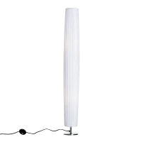HOMCOM Lámpara de Pie Moderna para Dormitorio Comedor Salón (2 E27 Bombilla) Interruptor de y Bajo Consumo con Base de Acero Inoxidable 120 cm Blanco(m-1)