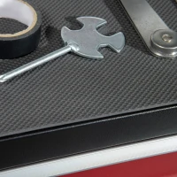 DURHAND 2 Drawers Machinist Tool Chest on Wheels, Lockable Workshop Tool Trolley, Roll Cab with Ball Bearing Runners and Cabinet(m-9)