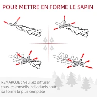 HOMCOM Lot de 4 pièces décoration de Noël Lumineuse 1 Couronne + 1 Guirlande + 2 sapins de noël(m-6)