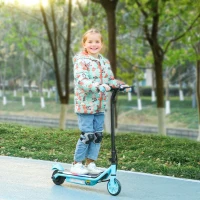 AIYAPLAY Electric Scooter for Kids Aged 6-14 Years, with Colourful Lights, Blue(m-2)