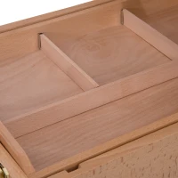 HOMCOM Chevalet d'artiste sur pieds pliable mallette de peinture chevalet avec rangement hauteur réglable  bois de hêtre clair(m-11)