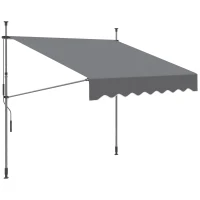 Outsunny Store banne manuel rétractable inclinaison réglable installation rapide  sans trous à percer 2 x 1,5 x 3,1 m(m-1)