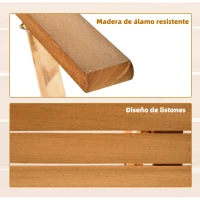 Outsunny Conjunto de Jardín de Madera Plegable 7 Piezas Mueble de Jardín Mesa de Comedor 160x85x72 cm con Agujero para Sombrilla Ø38mm 6 Sillas 60x55x91 cm para Terraza Balcón Exterior Teca(m-5)