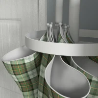 HOMCOM Perchero de Pie con Paragüero con 12 Ganchos para Colgar Ropa Bolsas Paraguas Forma de Árbol Ø34x177 cm Blanco(m-8)