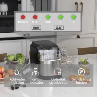 HOMCOM 12kg Countertop Ice Machine, with Scoop(m-5)