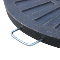 Outsunny Juego de 2 Piezas Base de Sombrilla Parasol Excéntrico Pies Soporte de Sombrilla Banana de Patio Jardín 66x47x4.2cm Resina(m-5)