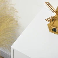 HOMCOM Tall Chest of Drawers, 4-Drawer Dresser for Bedroom, Modern Storage Cabinets with Hairpin Legs, White(m-7)