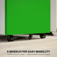 Vinsetto 3 Drawer Filling Cabinet, Mobile Metal File Cabinet with Anti-tilt Design for Letter, A4, Legal Size, Green(m-5)