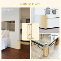 PawHut Griffoir à chat grattoir chat griffoir d'angle en sisal arbre de grattoir avec jouet pour chats griffoir chat angle canapé mur cadre en pin solide 25 x 23 x 62 cm bois naturel(m-5)