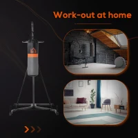 HOMCOM Freestanding Boxing Punch Bag & Speed ball Station, for Home Gym, Grey(m-5)