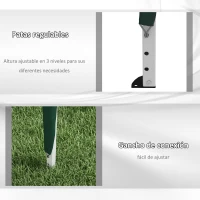 Outsunny Cenador de Jardín 6x3 m Gazebo con Altura Ajustable en 3 Niveles Bolsa de Transporte Marco de Acero Anti-UV Verde(m-7)