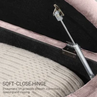 HOMCOM Semi-Circle Ottoman Storage Bench, Bed End Bench, Tufted Upholstered Window Seat Footrest Stool with Rubberwood Legs for Bedroom & Entryway, 120 x 46 x 42 cm, Pink(m-5)